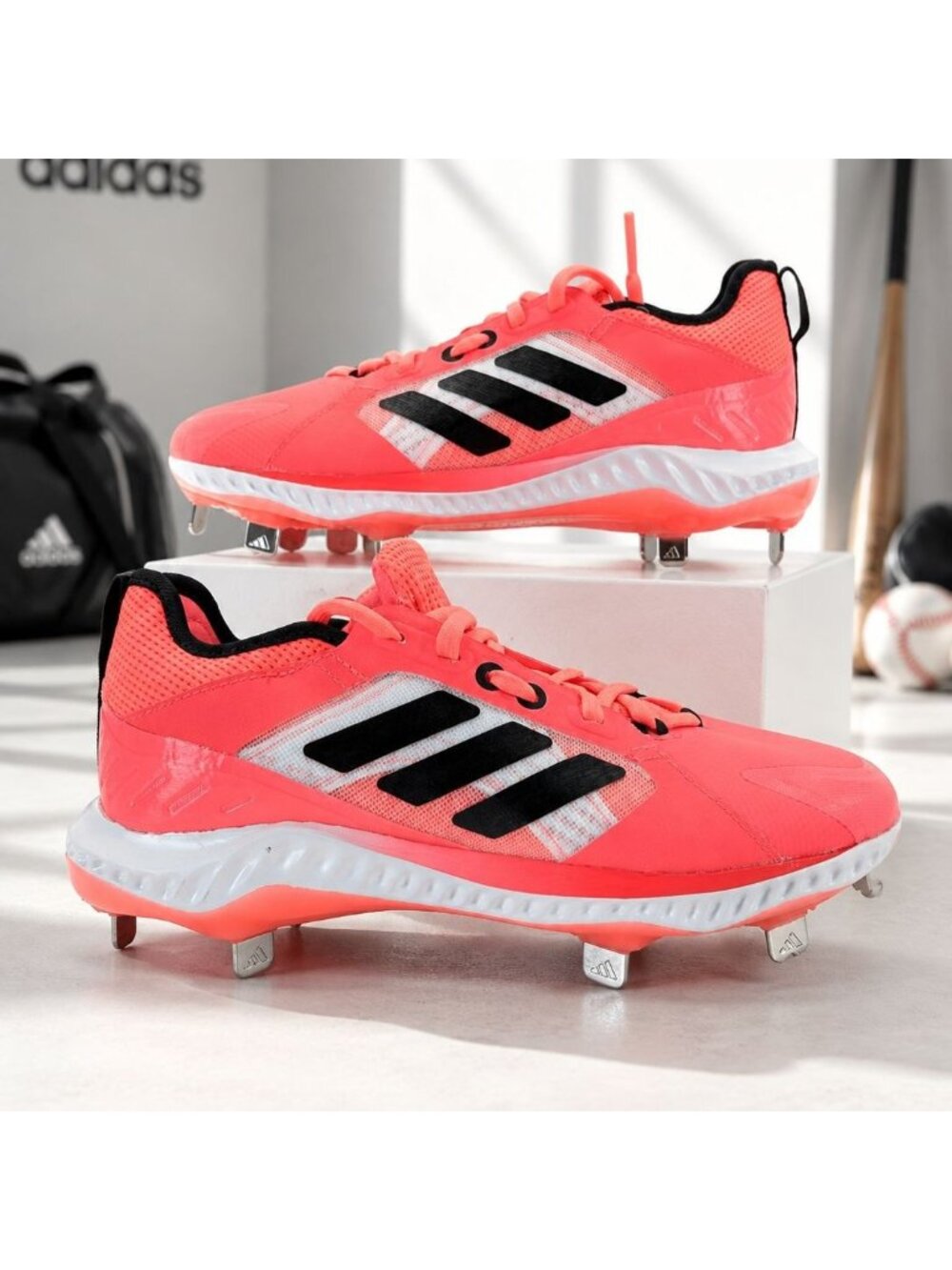 Adidas Pure Hustle Unity Softball Metal Cleats Pink FW8309 Womens Size 7.5